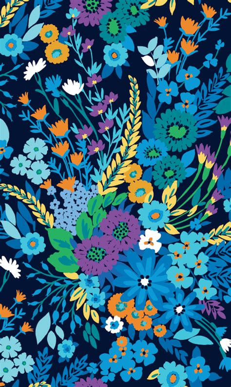 vera bradley blue floral pattern.